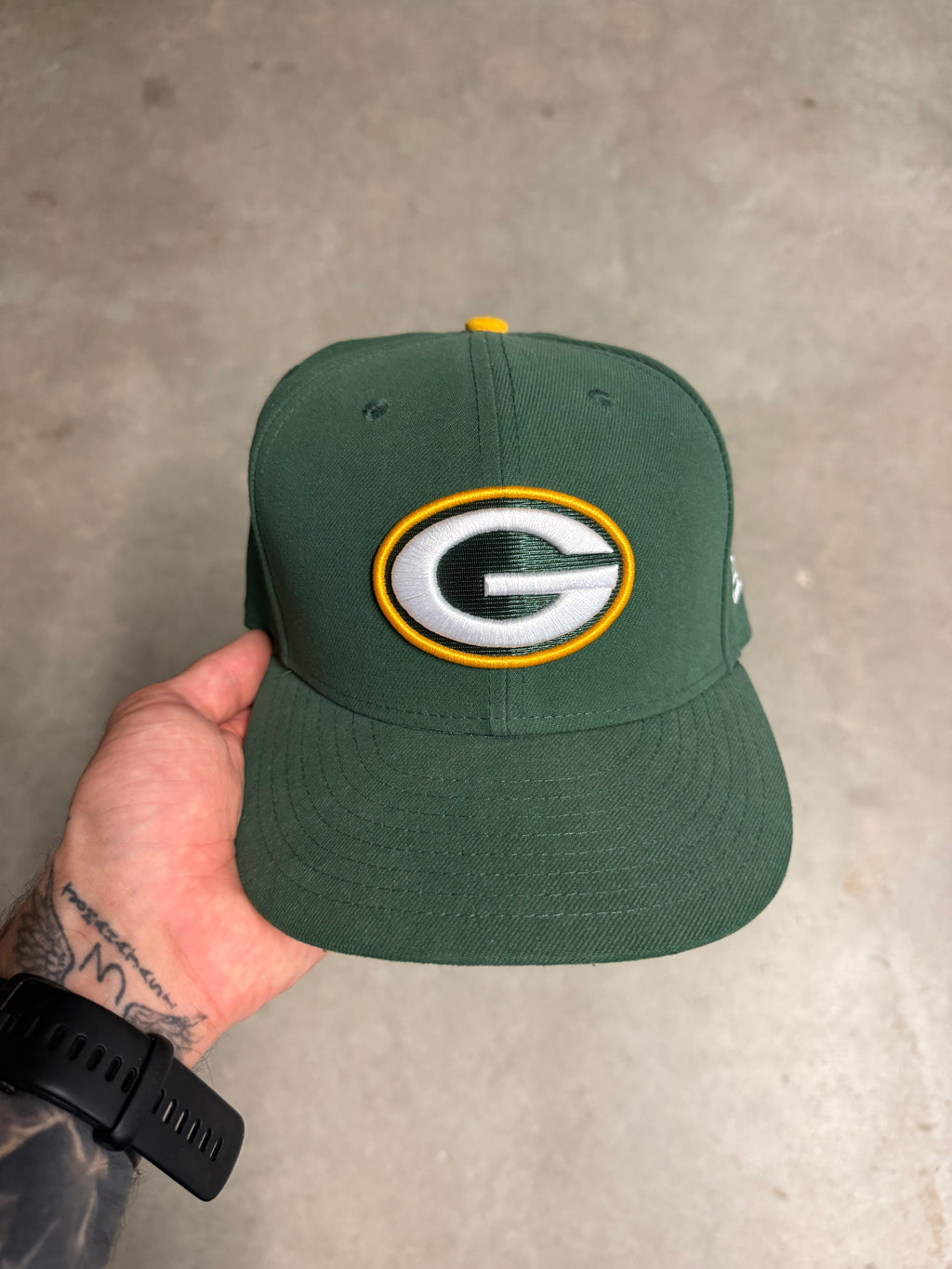Heritage GreenBay packers fitted cap - size 7 1/2