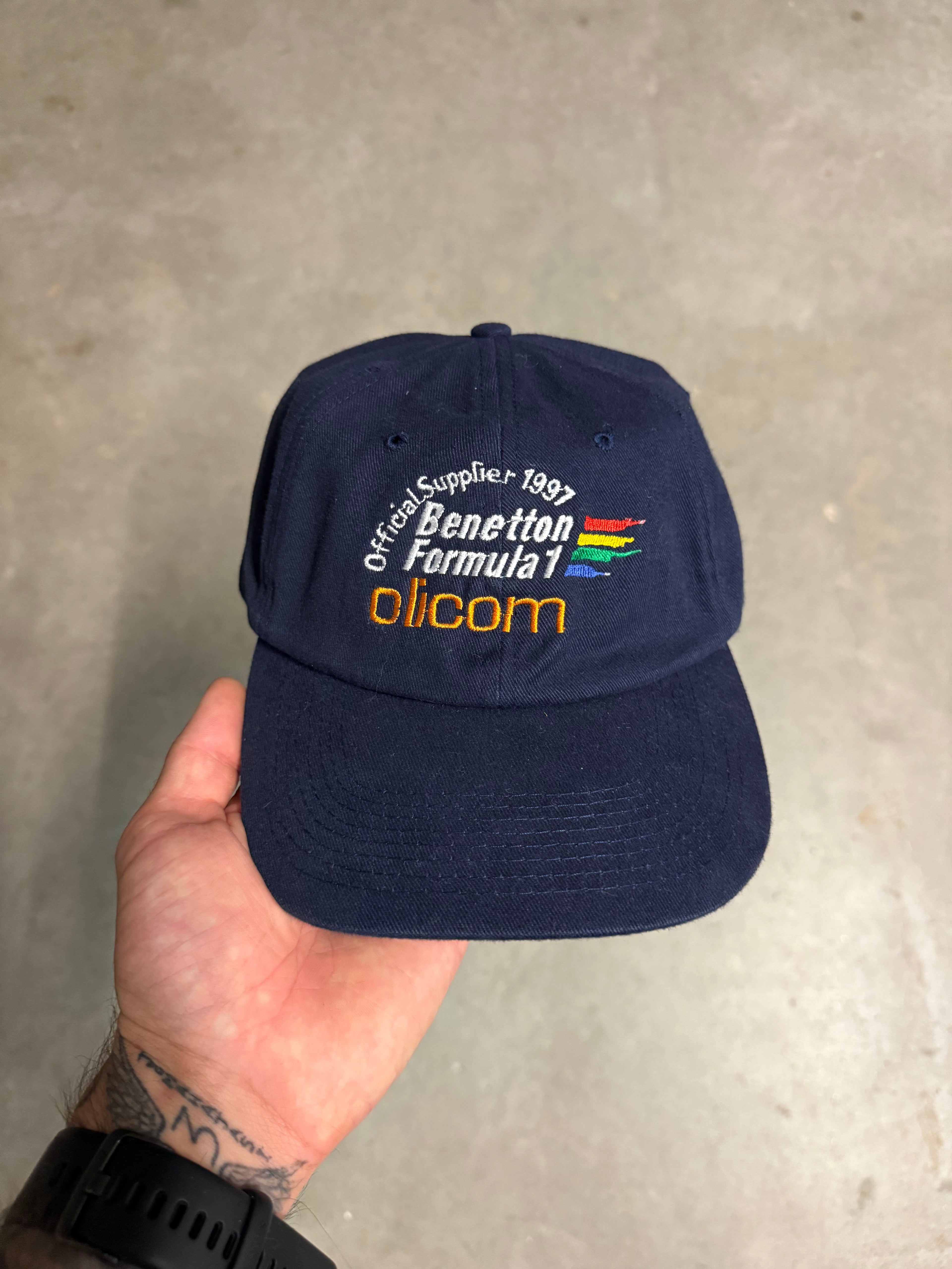 Vintage Benetton Formula 1 Olicom Cap 1997 Official Supplier