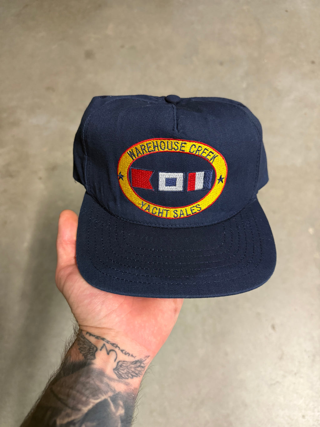 Vintage ‘warehouse creek yacht sales’ cap