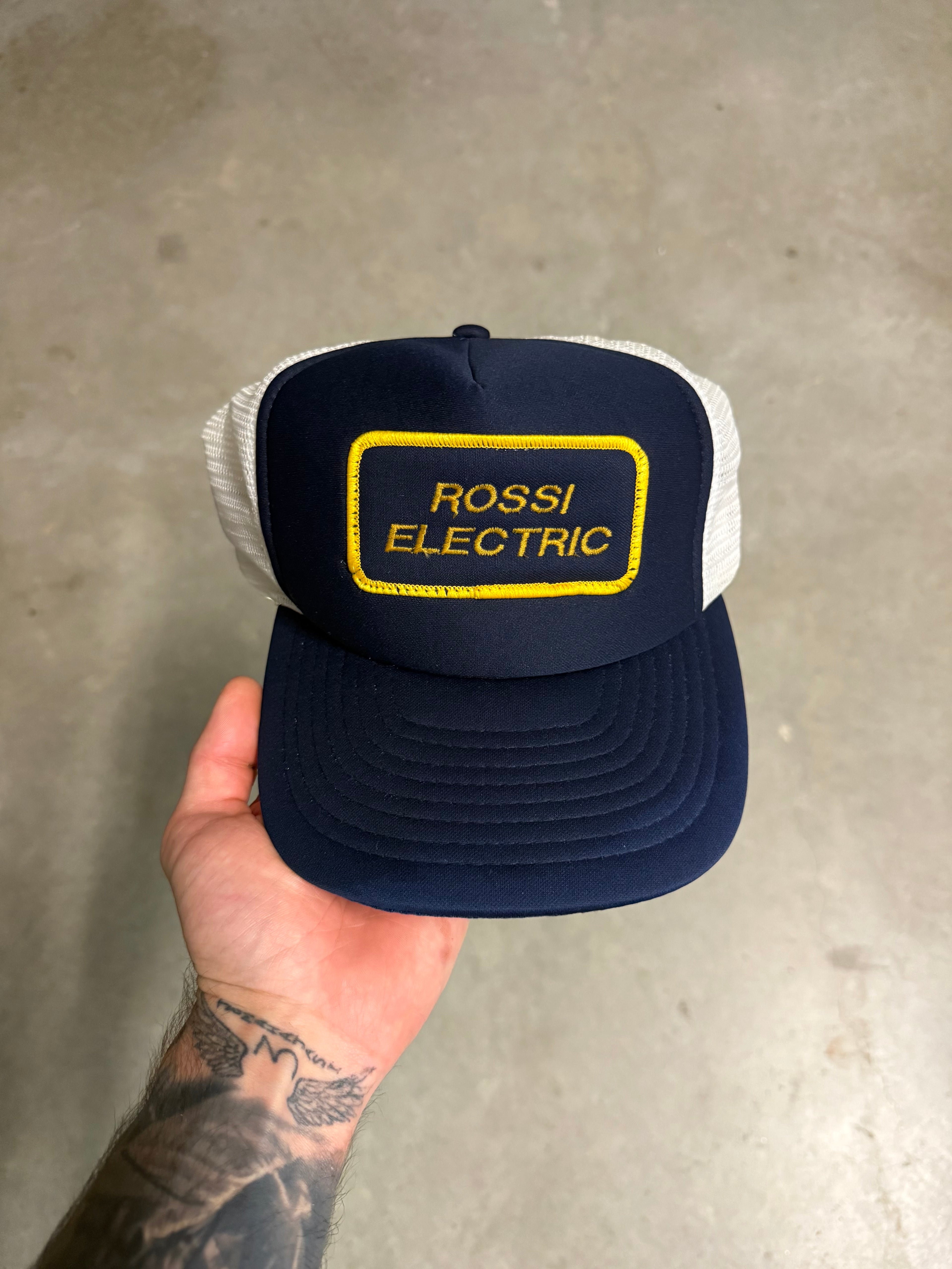 Vintage ‘Rossi electric’ trucker cap